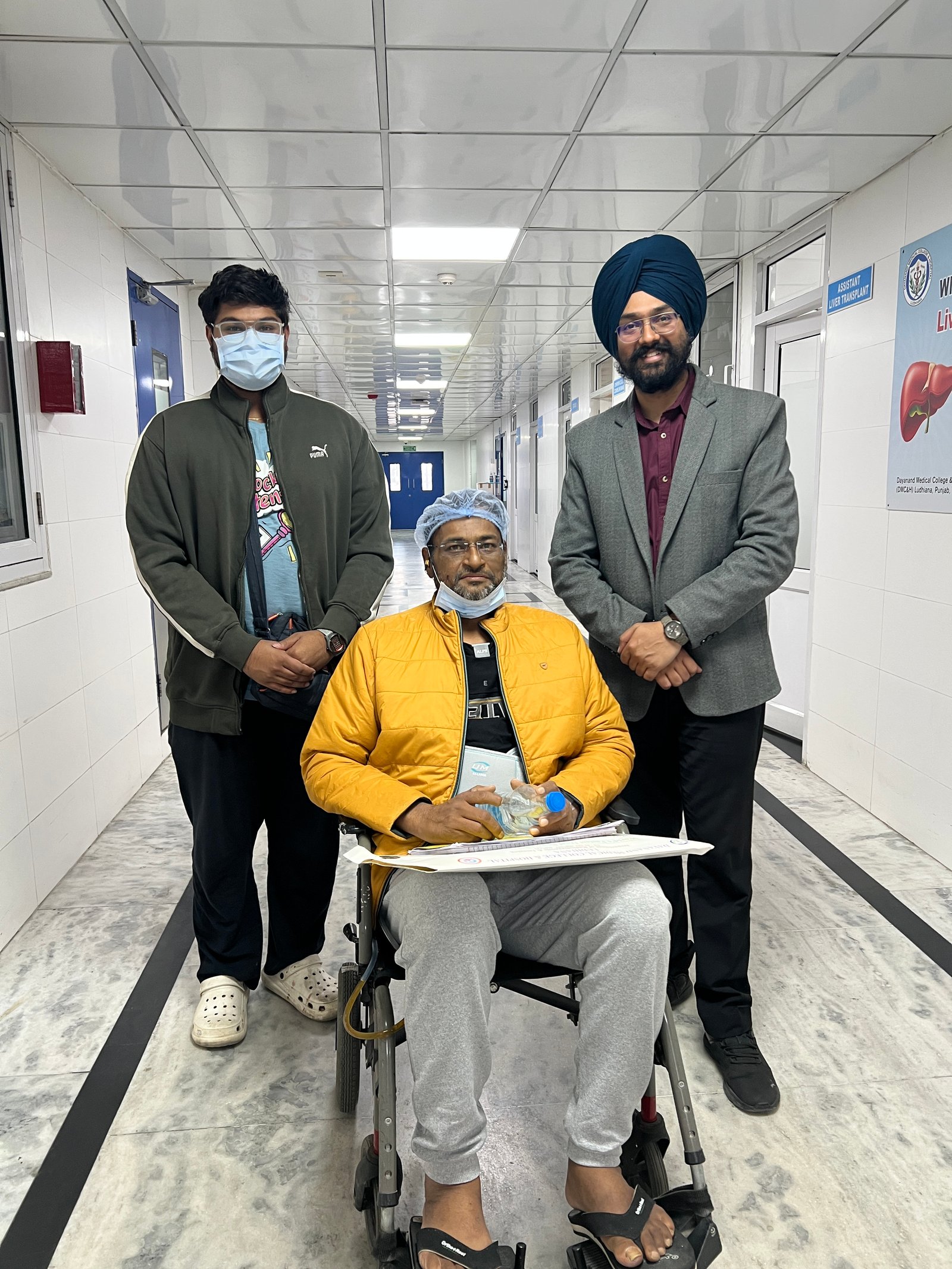 Mr Amit getting discharged from the hospital 